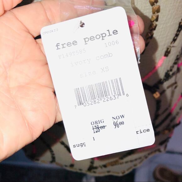 SALE! New Free People Tan Sequin Camisole Top XS - Picture 9 of 10